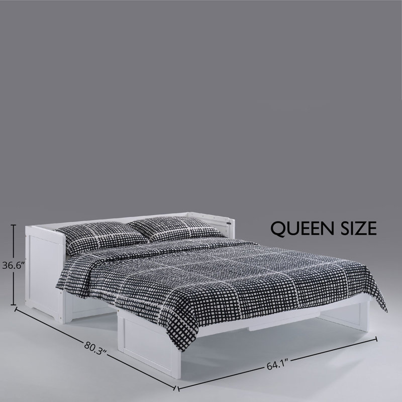 Canora Grey Barham Queen Murphy Bed with Mattress and Power Outlets Reviews Wayfair